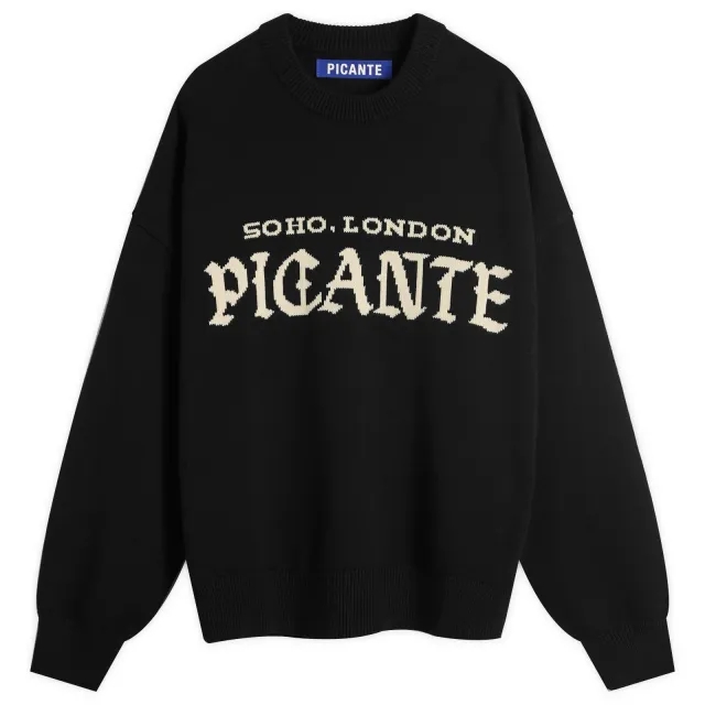 END. x PICANTE Headline Knit Sweater Black