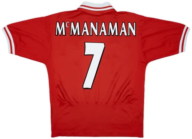 1996-98 Liverpool Home Shirt McManaman #7 - 6/10 - (M)