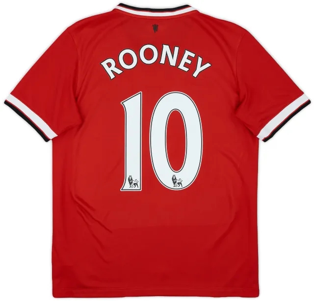 2014-15 Manchester United Home Shirt Rooney #10 - 7/10 - (XL.Boys)