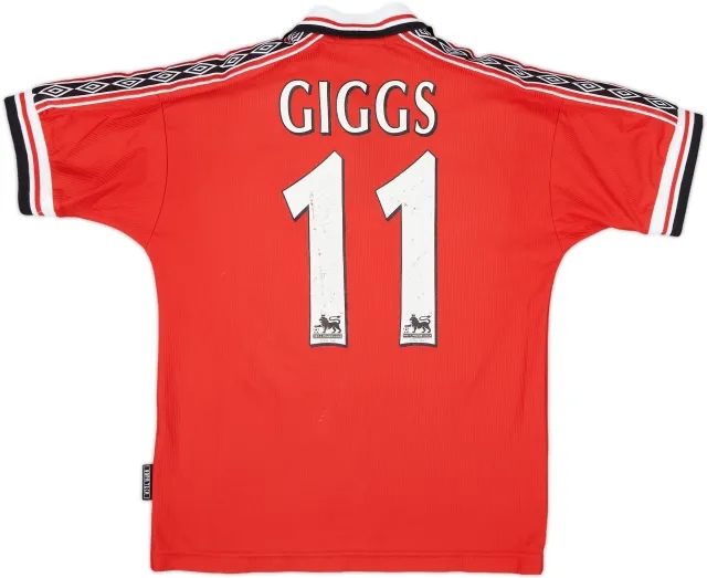 1998-00 Manchester United Home Shirt Giggs #11 - 6/10 - (L.Boys)