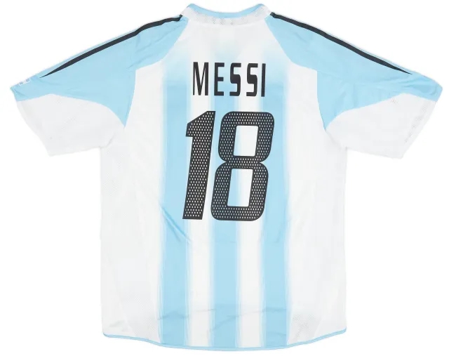 2004-05 Argentina Home Shirt Messi #18 - 7/10 - (L)