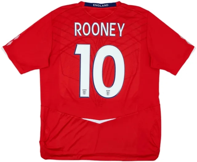 2008-10 England Away Shirt Rooney #10 - 9/10 - (XL)