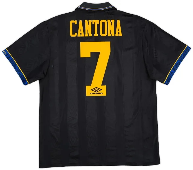 1993-95 Manchester United Away Shirt Cantona #7 - 6/10 - (L)