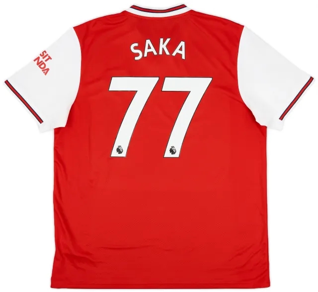 2019-20 Arsenal Home Shirt Saka #77 - 10/10 - (XL)
