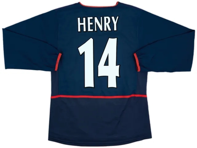 2002-04 Arsenal Away L/S Shirt Henry #14 - 8/10 - (M)
