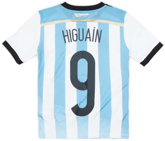 2013-15 Argentina Home Shirt Higuain #9 - 10/10 - (S.Boys)