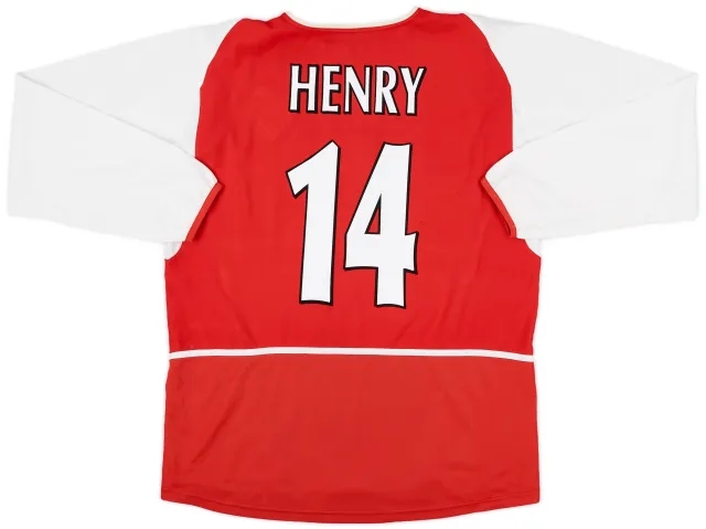 2002-04 Arsenal Home L/S Shirt Henry #14 - 9/10 - (L)