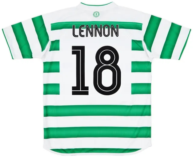 2003-04 Celtic Home Shirt Lennon #18 - 9/10 - (M)