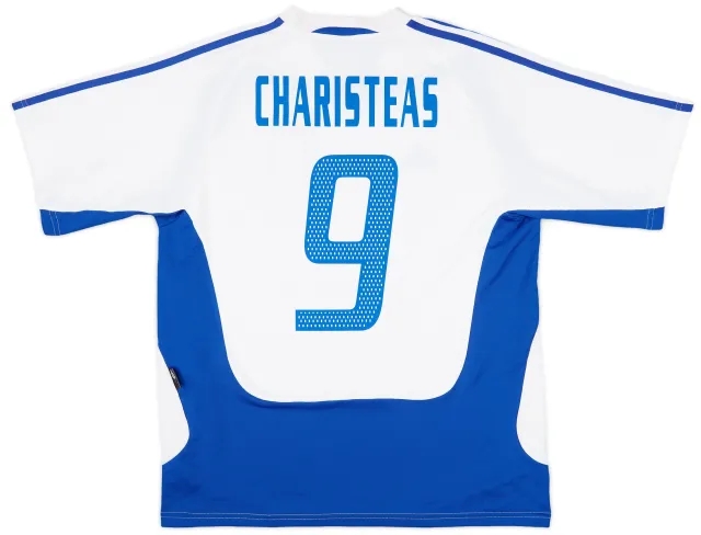 2004-06 Greece Away Shirt Charisteas #9 - 10/10 - (M)