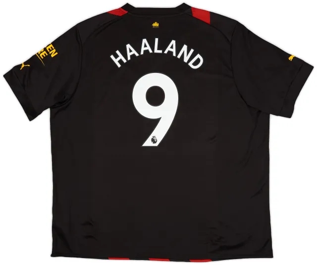 2022-23 Manchester City Away Shirt Haaland #9 - 9/10 - (3XL)