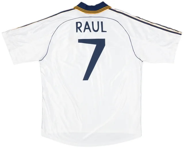 1998-00 Real Madrid Home Shirt Raul #7 - 9/10 - (XL)
