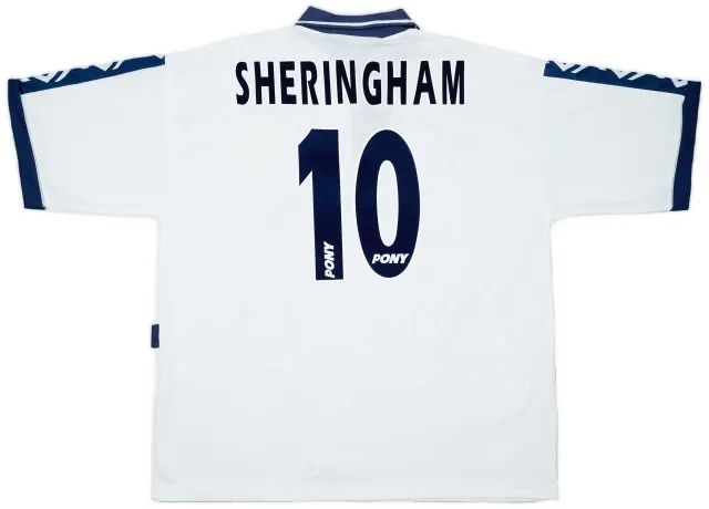1995-97 Tottenham Home Shirt Sheringham #10 - 9/10 - (XL)