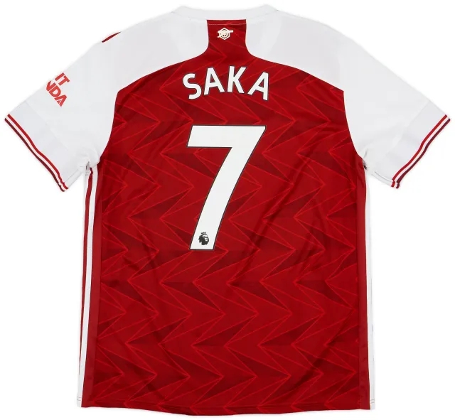 2020-21 Arsenal Home Shirt Saka #7 - 9/10 - (L)