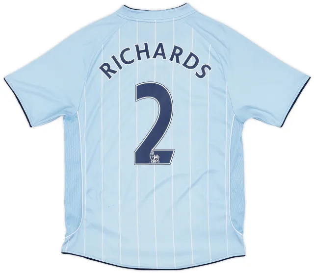 2007-08 Manchester City Home Shirt Richards #2 - 6/10 - (M)