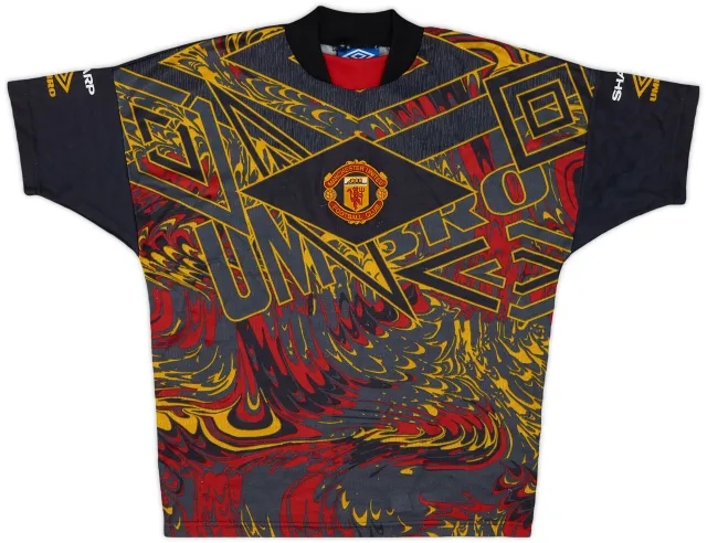 1996-97 Manchester United Umbro Training Shirt - 9/10 - (L.Boys)