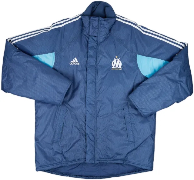 2004-05 Olympique Marseille adidas Padded Bench Coat - 8/10 - (L/XL)