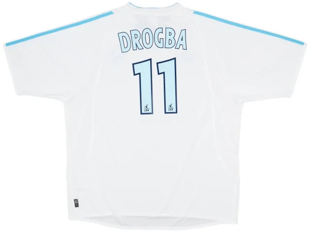 2003-04 Olympique Marseille Home Shirt Drogba #11 - 9/10 - (XXL)