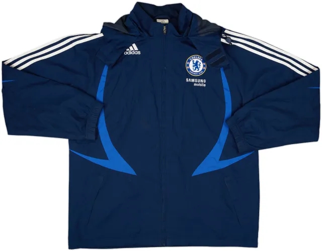 2007-08 Chelsea adidas Hooded Rain Jacket - 8/10 - (L)
