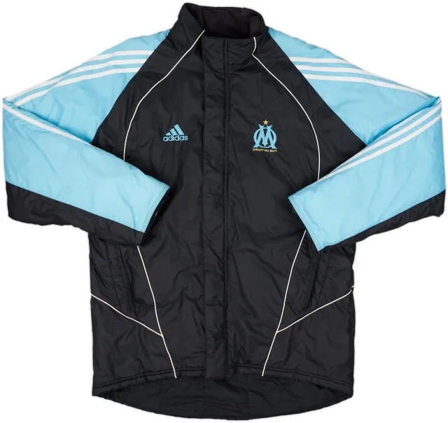 2005-06 Olympique Marseille adidas Padded Bench Coat - 8/10 - (M)