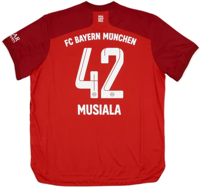 2021-22 Bayern Munich Authentic Home Shirt Musiala #42 - 10/10 - (XXL)