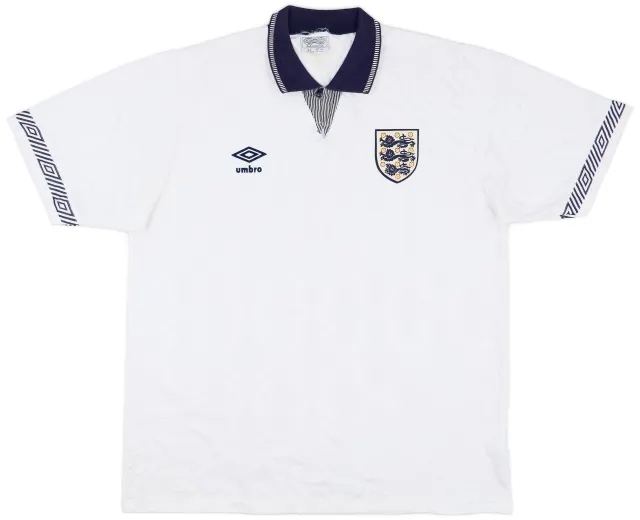 1990-92 England Home Shirt - 5/10 - (L)