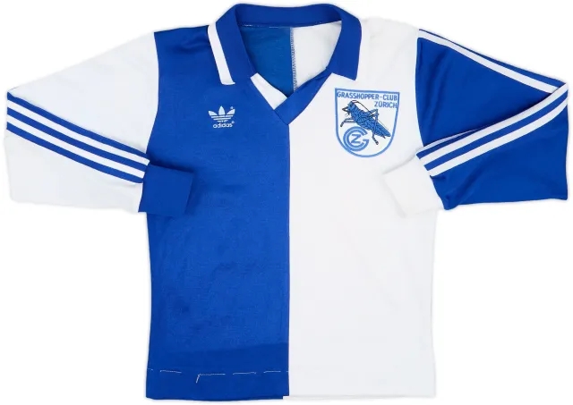 1980-85 Grasshoppers Home L/S Shirt #10 - 6/10 - (S.Boys)