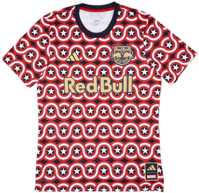 2023 New York Red Bulls adidas x Marvel 'Captain America' Training Shirt - 8/10 - (M)