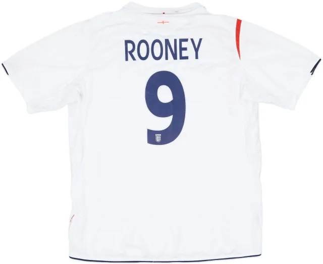 2005-07 England Home Shirt Rooney #9 - 5/10 - (XL)