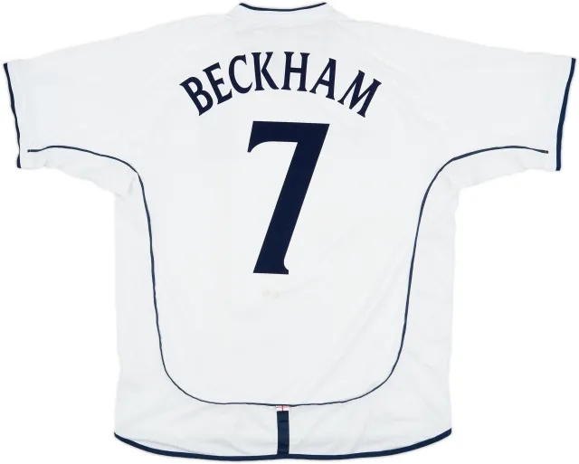 2001-03 England Home Shirt Beckham #7 - 5/10 - (XL)