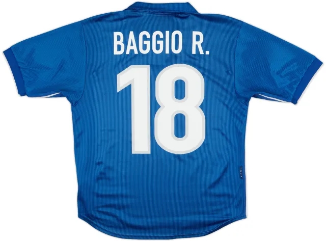 1997-98 Italy Home Shirt Baggio #18 - 7/10 - (M)