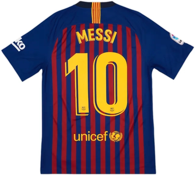 2018-19 Barcelona Home Shirt Messi #10 - 9/10 - (S)