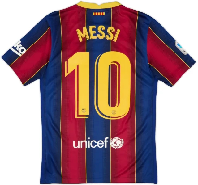 2020-21 Barcelona Home Shirt Messi #10 - 9/10 - (S)