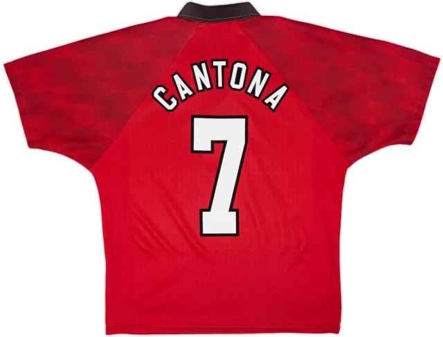 1996-98 Manchester United Home Shirt Cantona #7 - 5/10 - (M)
