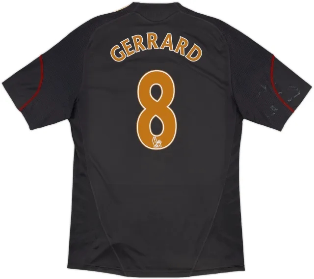 2009-10 Liverpool Away Shirt Gerrard #8 - 5/10 - (L)