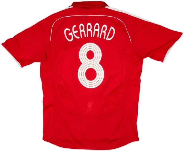 2006-08 Liverpool Home Shirt Gerrard #8 - 5/10 - (L)