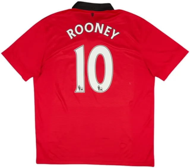 2013-14 Manchester United Home Shirt Rooney #10 - 8/10 - (XL)