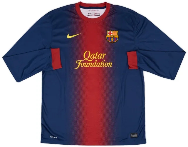 2012-13 Barcelona Match Issue Home L/S Shirt #16