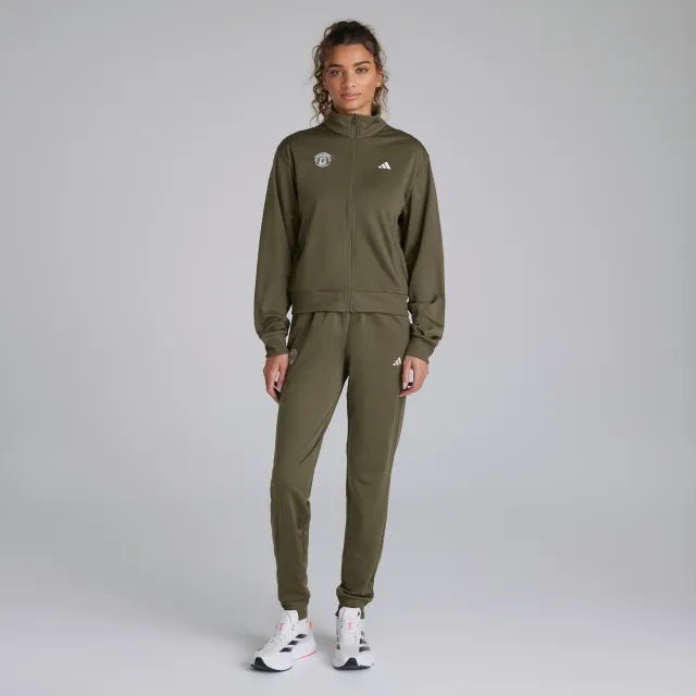 Manchester United x adidas Womens Essentials Feelcozy Tracksuit Green
