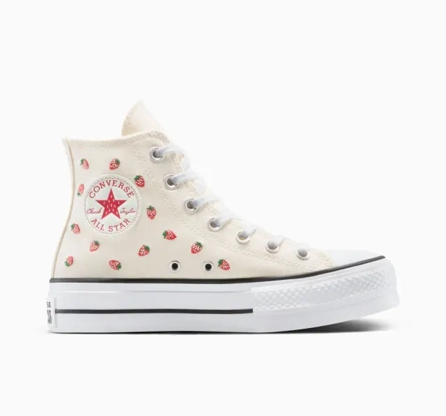 Converse Chuck Taylor All Star Lift Platform Embroidered Strawberries - 