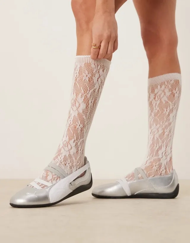 Puma Speedcat Ballet Flats In Silver