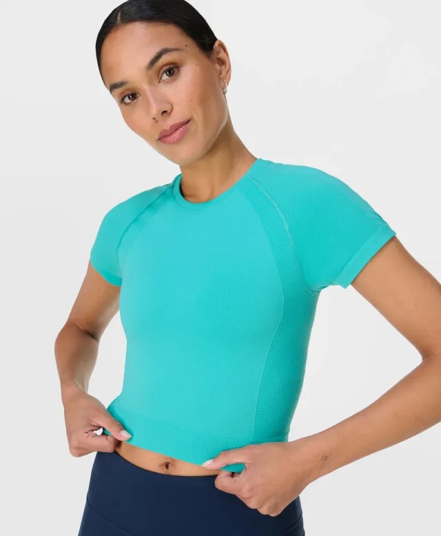 Athlete Crop Seamless Gym T-Shirt