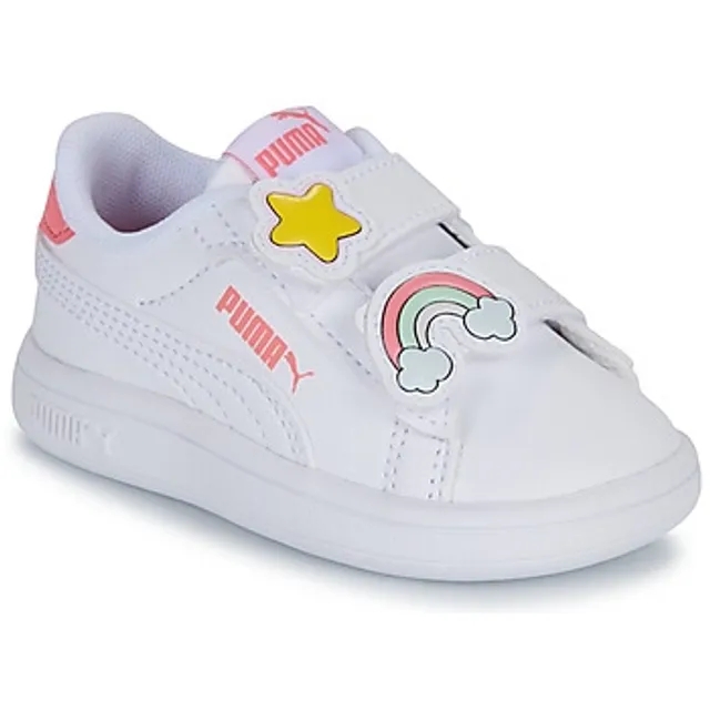Puma  Smash 3.0 Badges V Inf  girls's Children's Shoes (Trainers) in White