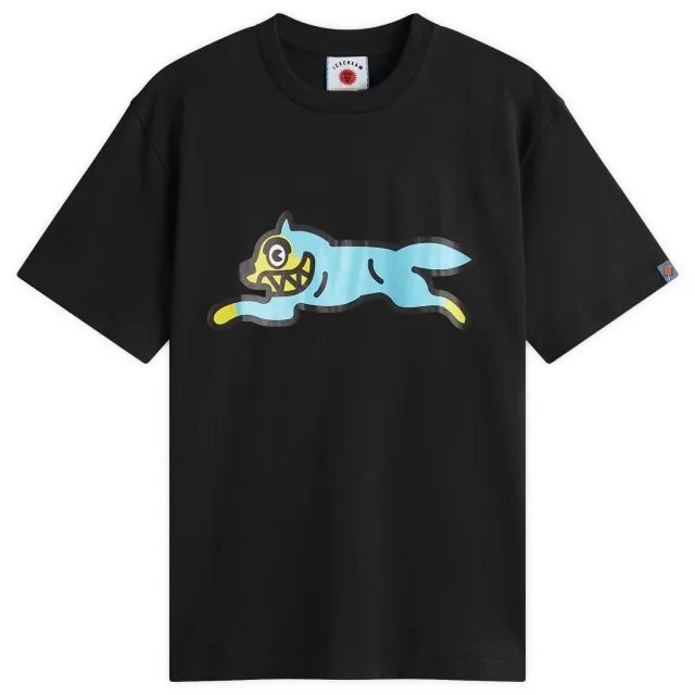 ICECREAM Men's Running Dog T-Shirt Black