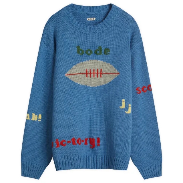BODE Men's Spirit Sweater Blue