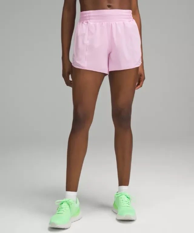 lululemon – Women's Hotty Hot High-Rise Lined Shorts – 4" – Color Pink – Size 12