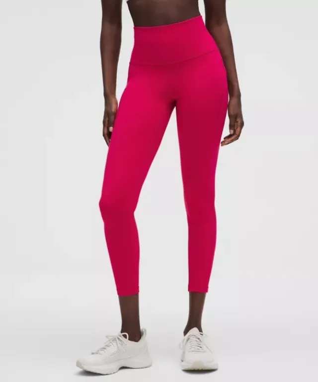 lululemon – Women's Wunder Train High-Rise Tight Leggings with Pockets – 25" – Color Pink – Size 0