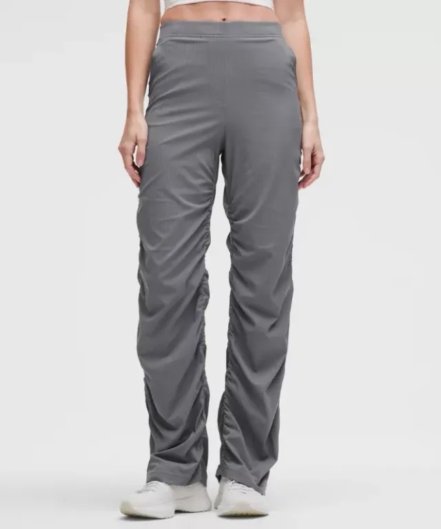 lululemon – Women's Dance Studio Slim-Fit High-Rise Flared Pants – Color Grey – Size L