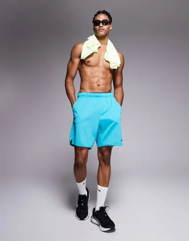 Nike Training Totality Dri-Fit Knitted 7 Inch Shorts In Light Blue