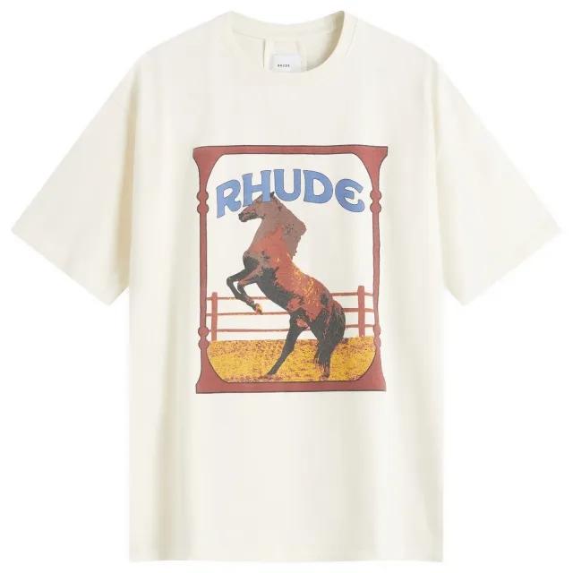 Rhude Men's Cadre T-Shirt Vintage White