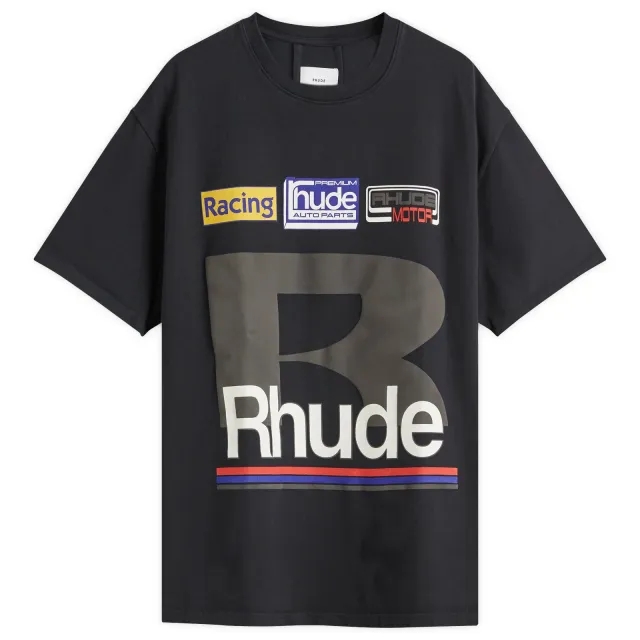 Rhude Men's Petrol Patch T-Shirt Vintage Black